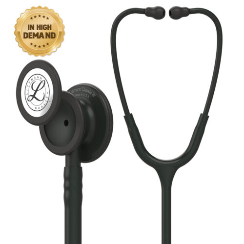 3M™ Littmann Classic III Stethoscope, Black Edition Chestpiece, Black Tube, 27 inch, 5803