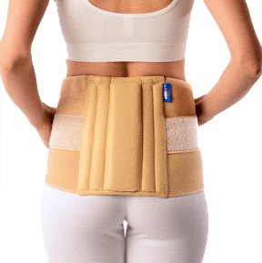 Sacro Lumber belt with double strapping