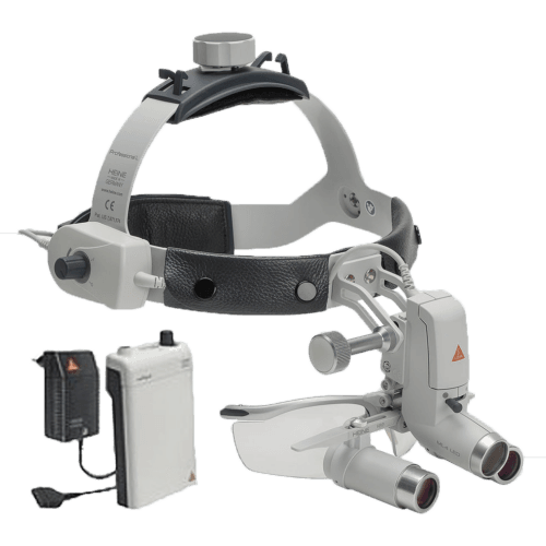 Heine ML4 LED HeadLight Kits with Binocular Loupe 4x/340mm S-GUARD and Power Source