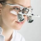  HEINE® HR 2.5x High Resolution Binocular Loupes  with (340mm/420mm/520mm) i-View loupe mount ON S - FRAME 