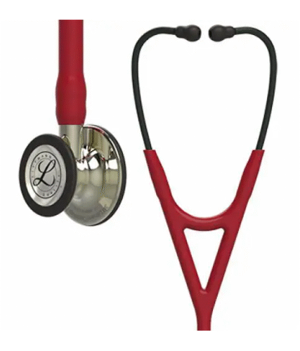 3M Littmann Cardiology IV Diagnostic Stethoscope Champagne finish with Burgundy Tube 6176