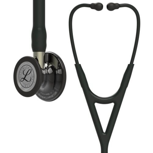 3M Littmann Cardiology IV Diagnostic Stethoscope Polished Smoke & Black - Champagne Stem 6204