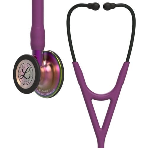 3M Littmann Cardiology IV Diagnostic Stethoscope Rainbow & Plum - Violet Stem 6205