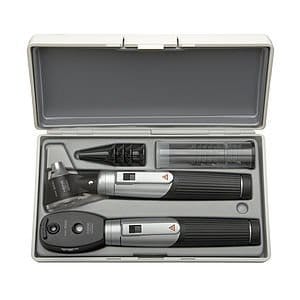 Heine Otoscope Mini 3000 and Ophthalmoscope XHL Mini 3000 Set with 10 Free Disposable Tips and free Heine Original Hard Carry Case {D-873.21.021}