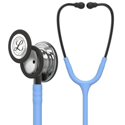 3M Littmann Classic III Stethoscope - Ceil Blue, Mirror Chestpiece, Smoke Stem 5959