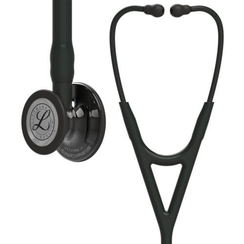 3M Littmann Cardiology IV Stethoscope - Black, Smoke-Finish, Black Stem 6232