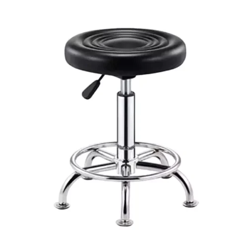 Skytech Stainless Steel Patient Revolving Height Adjustable stool, Cushion Top Small Leg SS-304