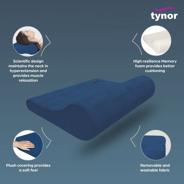 TYNOR CERVICAL PILLOW REGULAR MEMORY FOAM (UNIVERSAL)(B 30